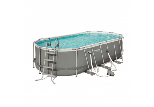 56710 Каркасный бассейн Bestway Power Steel Oval (овал) 5,49х2,74х1,22м+фильтр-насос картр. 5678 л/ч