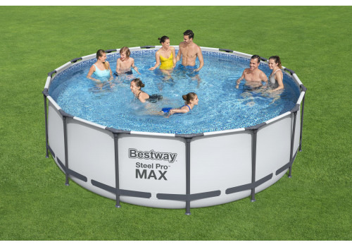 56438 Каркасный бассейн круглый  BestWay, 457х122см, фильтр-насос картр 3028 л/ч