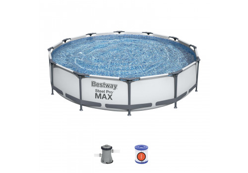 56416 Каркасный бассейн круглый  BestWay, 366х76см, фильтр-насос картр 1249 л/ч