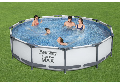 56416 Каркасный бассейн круглый  BestWay, 366х76см, фильтр-насос картр 1249 л/ч
