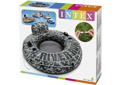 56835 Intex Надувной круг-кресло 135см River Run с ручками, до 100кг